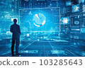 商人分析網絡空間中的圖形，生成 AI 103285643
