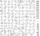 Animal loose illustration icon set 103285898