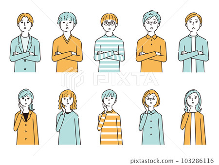 Men and women set puzzle 3 colors Men and women set puzzle 3 colors 103286116