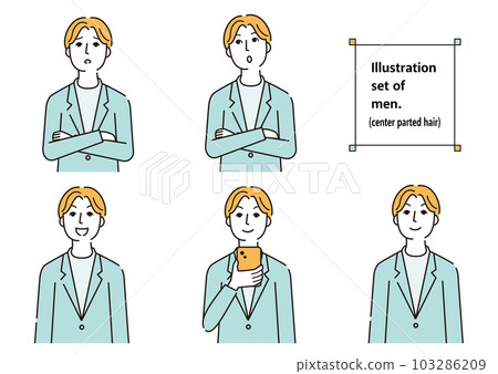 Men's Material Facial expression center division 3色 Men's Material Facial expression center division 3色 103286209