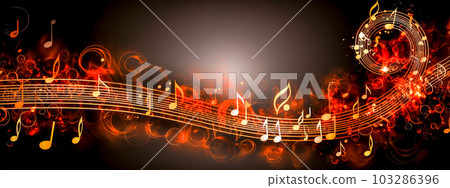 art digital music, sheet music, abstract background banner, bass speakers, made with Generative AI art digital music, sheet music, abstract background banner, bass speakers, made with Generative AI 103286396