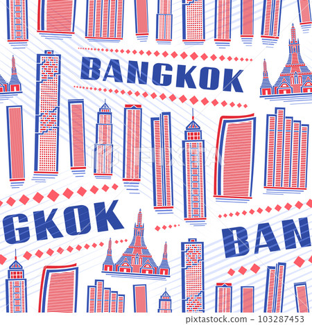 Vector Bangkok Seamless Pattern 103287453
