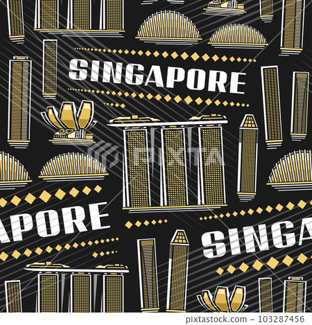 Vector Singapore Seamless Pattern Vector Singapore Seamless Pattern 103287456