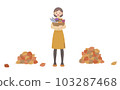 Woman enjoying the autumn of appetite 103287468