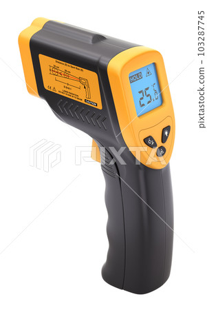 Infrared laser thermometer isolated on white background Infrared laser thermometer isolated on white background 103287745