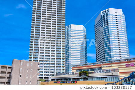 Urban scenery of Kawasaki City, Kanagawa Prefecture Shin-Kawasaki Station 103288157