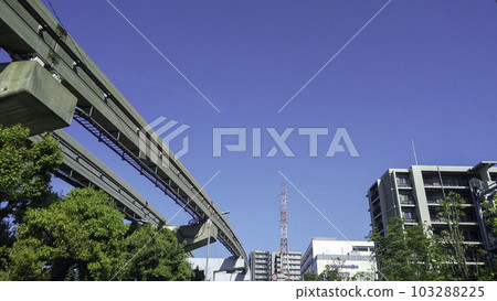 Scenery with monorail tracks Scenery with monorail tracks 103288225