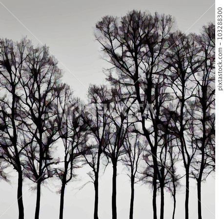 Field and trees. Vector illustration Wildlife background template Field and trees. Vector illustration Wildlife background template 103288300