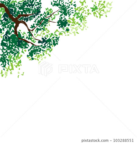 綠色的樹葉和樹枝矢量圖 103288551