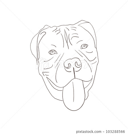 cartoon, vector, face, illustration, head, drawing, dog, character, art, animal, design, smile, sketch, comic, people, puppy, monster, funny, cute, expression, mask, tattoo, black, line, pet 103288566