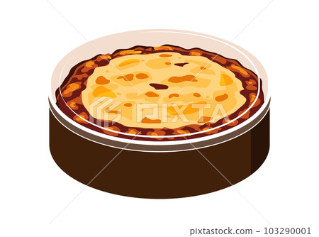 一次性容器中的焗烤肉和多利亞肉 103290001