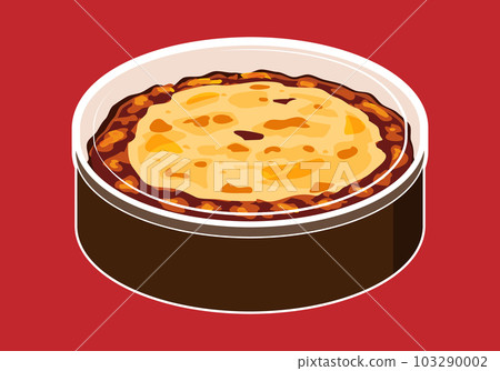 Meat gratin and meat doria in a disposable container (with white border) Meat gratin and meat doria in a disposable container (with white border) 103290002