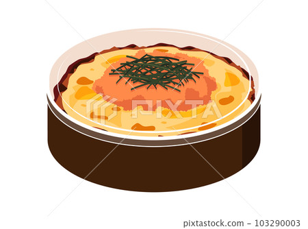 裝在一次性容器中的烤明太子和明太子多利亞 103290003