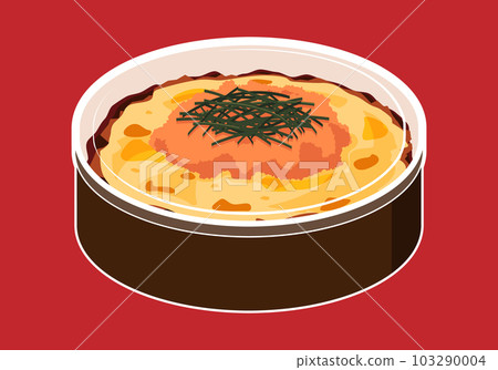 一次性容器裝明太子奶汁烤明太子和明太子多利亞（白色邊框） 103290004