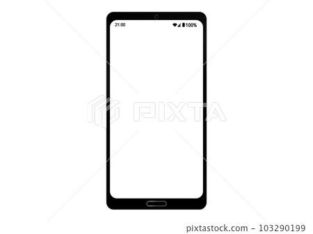 Screen part clipped smartphone single item material 103290199