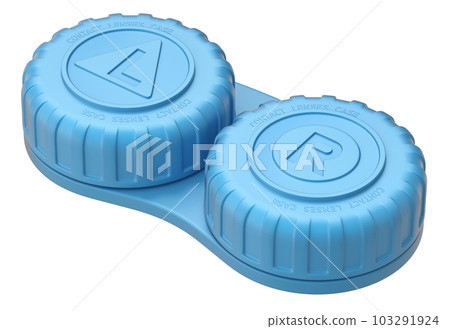 Contact lens case isolated on white background Contact lens case isolated on white background 103291924