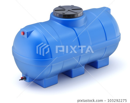 Blue plastic water cistern pill form 103292275
