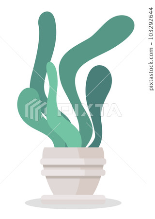 Green houseplant isolated at white background in pot, concept of indoor plant, web icon for logo 103292644