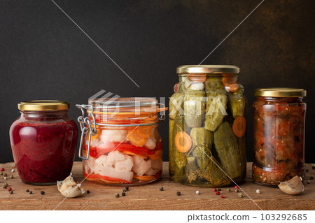 Pickled or fermented vegetables 103292685