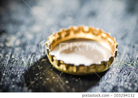 Single beer bottle cap. Single beer bottle cap. 103294132