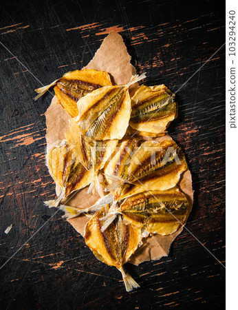 Dried and salted fish, beer snack. Dried and salted fish, beer snack. 103294240