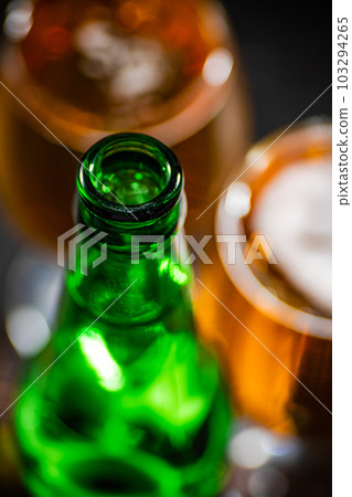 Fresh beer in glasses. Fresh beer in glasses. 103294265