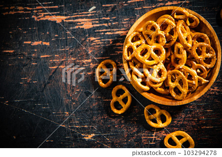 Salty pretzels, snack for beer. Salty pretzels, snack for beer. 103294278