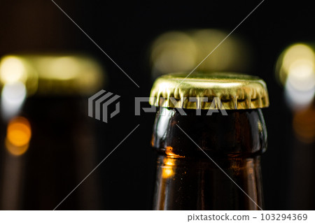 Beer bottle . Macro shot Beer bottle . Macro shot 103294369