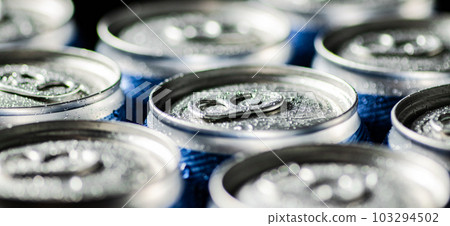 Fresh beer in cans. Fresh beer in cans. 103294502