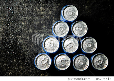 Fresh beer in cans. 103294512