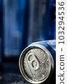 Fresh beer in can. 103294536