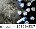 Fresh beer in cans. 103294537