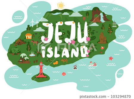Welcome to Jeju. Set of Jeju tourist attractions such as hallim park, tourism diving 103294870