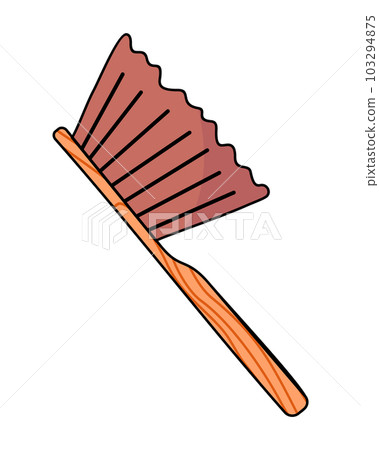 Vector icon in cartoon style of bamboo hair brush isolated at white background, eco style concept 103294875