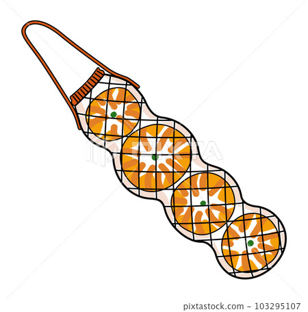 Long string mesh cotton bag, reusable and recycling concept, zero waste, grocery bag, save nature 103295107