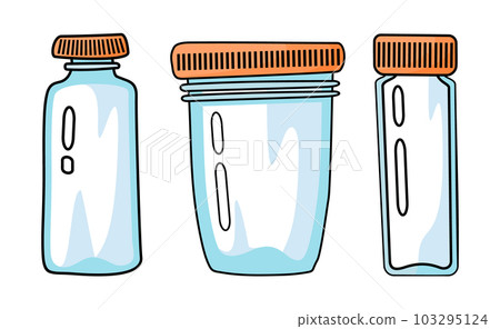 Set of glass food and drink containers, eco friendly design concept, use glass, not plastic Set of glass food and drink containers, eco friendly design concept, use glass, not plastic 103295124