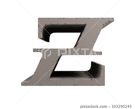 Decorative letter on transparent background.Art font illustration. Decorative letter on transparent background.Art font illustration. 103295245