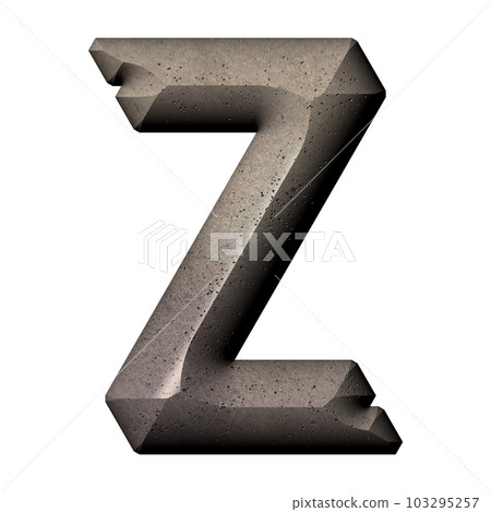 3D rendered illustration.Decorative letter with polish stone effect. 3D rendered illustration.Decorative letter with polish stone effect. 103295257