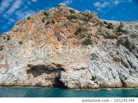 Attractive morning view of Li Cossi beach. Fantastic summer scene of Costa Paradiso, Sardinia island, Italy, Europe. Wonderful Mediterranean seascape. Beauty of nature concept background. Attractive morning view of Li Cossi beach. Fantastic summer scene of Costa Paradiso, Sardinia island, Italy, Europe. Wonderful Mediterranean seascape. Beauty of nature concept background. 103295394
