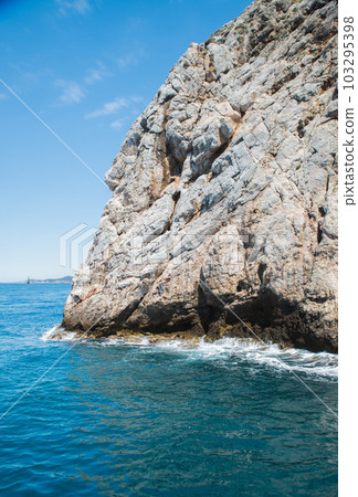 Attractive morning view of Li Cossi beach. Fantastic summer scene of Costa Paradiso, Sardinia island, Italy, Europe. Wonderful Mediterranean seascape. Beauty of nature concept background. Attractive morning view of Li Cossi beach. Fantastic summer scene of Costa Paradiso, Sardinia island, Italy, Europe. Wonderful Mediterranean seascape. Beauty of nature concept background. 103295398