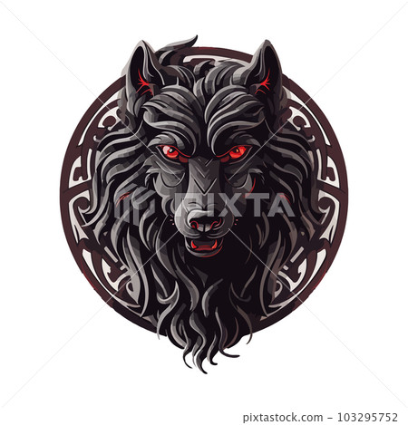 Wolves mascot esport logo character design for wolf gaming and sport. Vector illustration of wolf head 103295752