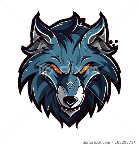 Wolves mascot esport logo character design for wolf gaming and sport. Vector illustration of wolf head 103295754