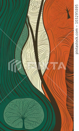 AI generated creative illustration with Indian flag concept AI generated creative illustration with Indian flag concept 103295895