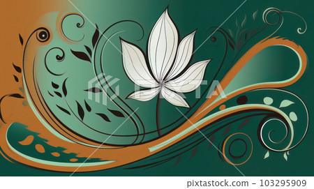 AI generated creative illustration with Indian flag concept 103295909