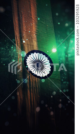 AI generated creative illustration with Indian flag concept 103295928