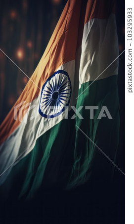 AI generated creative illustration with Indian flag concept AI generated creative illustration with Indian flag concept 103295933