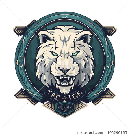 Tiger mascot sport logo design. Tiger animal mascot head vector illustration logo. Wild cat head mascot, Tiger head emblem design for eSports team 103296165