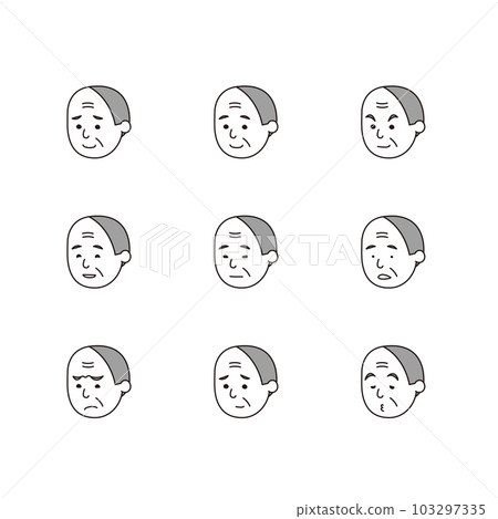 Old man with gray hair face variation 1c a Old man with gray hair face variation 1c a 103297335