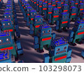 Aligned toy robot CG 103298073