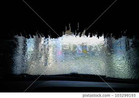 Inside the car being washed (front) Inside the car being washed (front) 103299193